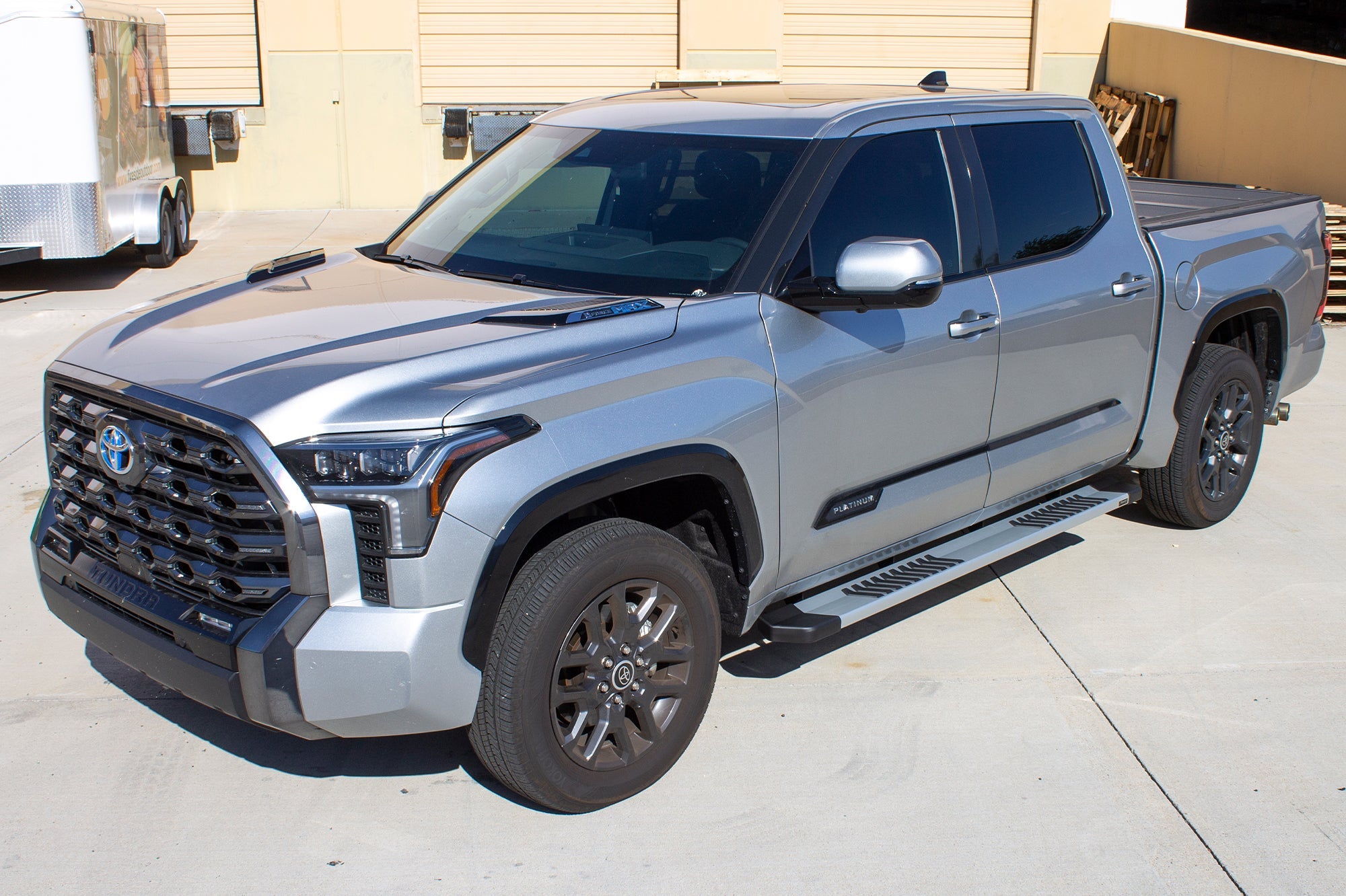 6in OEM Style Slide Track Running Boards - Brushed Aluminum